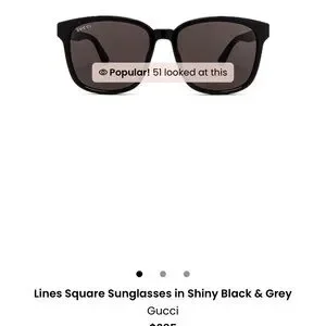 Revolve Lines Square Gucci sunglasses Gucci Square Sunglasses in Black & Grey | REVOLVE main image 2